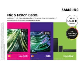 Heimkino Noch bis Ende Juni: Samsung-Aktion für Flat-TVs und Soundbars mit bis zu 1.500 Euro Cashback - News, Bild 1