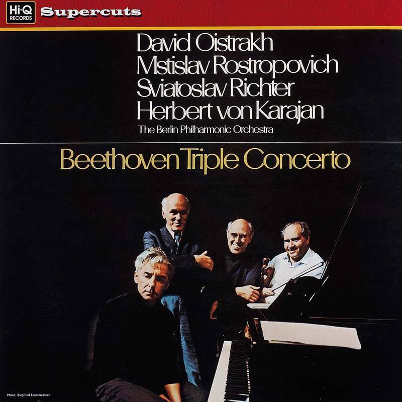 Schallplatte Ludwig van Beethoven – Konzert f&uuml;r Violine, Violoncello, Klavier und Orchester David Oistrach, Mstislaw Rostropowitsch, Svjatoslav RichterBerliner Philharmoniker, Herbert von Karajan (EMI/HI-Q Records) im Test, Bild 1