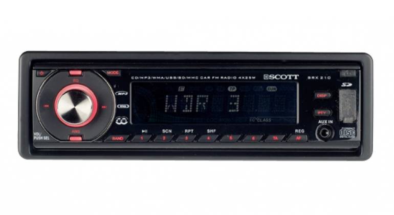 1-DIN-Autoradios Scott SRX 210 im Test, Bild 1